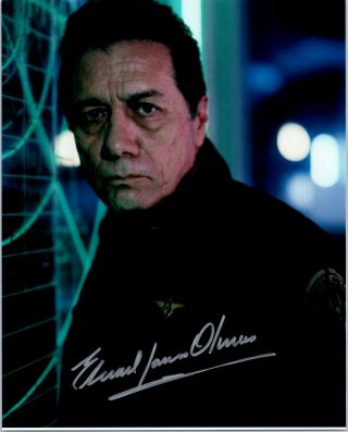 Edward James Olmos Signed Autographed Battlestar Galactica 8x10 Photo