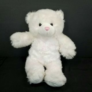 Build A Bear Frosty Light Pink & Off White Stuffed Plush Teddy Bear 16 "
