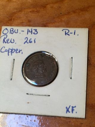 1863 Civil War Token - This Medal Of G B Mcclellan Price One Cent Scarce Xf Coin