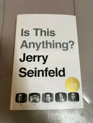 Jerry Seinfeld Signed Is This Anything Book Blue Ink Bold Sig Qty