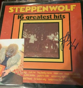 John Kay Of Steppenwolf Hand Signed Record Album