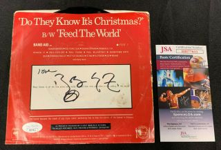 Bob Geldof Band Aid Hand Signed Do They Know It 