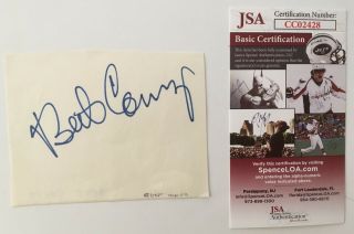 Bert Convy Signed Autographed 3.  25 X 4.  25 Slip Jsa Certified