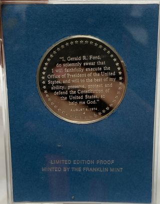 The Franklin Limited Edition Proof The Presidential Inauguration Eyewitness 2