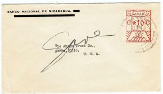 Nicaragua Postal Meter - Banco Nacional De Nicaragua - 25/ene/1941 To Usa