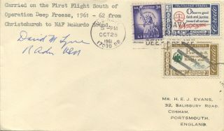 1961 - 62 Operation Deep Freeze First Flight To Mcmurdo Signed Radm Tyree