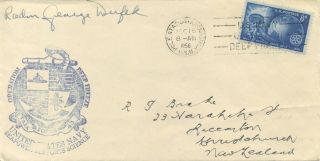 1956 - 57 Operation Deep Freeze Opening South Pole Post Office Signed Radm Dufek