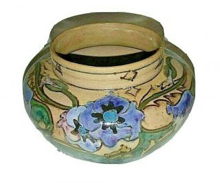Antique Zuid Holland Gouda Dutch Art Pottery Small Vase Pot Art Nouveau