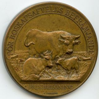 Sweden Malmo County Agriculture Society Award Medal 43mm 38g