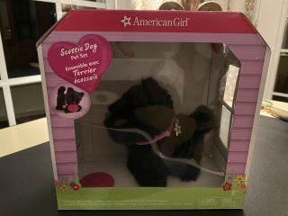 American Girl Doll Scottie Dog Plush Animal With Magnetic Toy - Retired