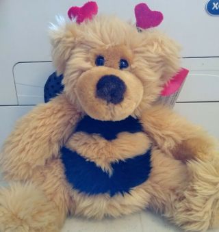 Russ Berrie Breezy Teddy Bear Tan Black Bumble Bee Stuffed Plush 9 " W/ Tag