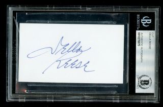 Della Reese (d.  2017) Signed Autograph Auto 2x3.  5 Cut Touched By An Angel Bas