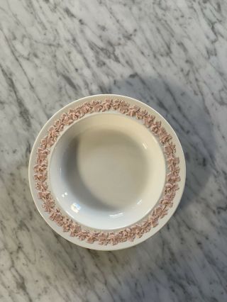 Wedgwood Queensware Pink On Cream Plain Edge Soup Or Salad Bowl 8 - 1/4 "