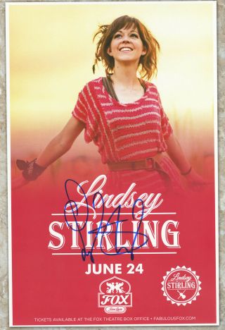 Lindsey Stirling Autographed Concert Poster Violinist