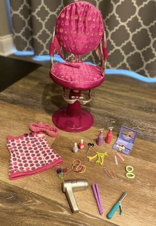 American Girl/ Our Generation Spa Set With Chair And Accessories