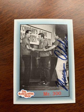 Norman Alden “hank” The Andy Griffith Show Autographed Trading Card