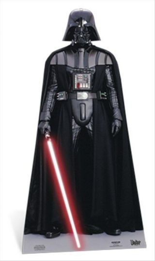 Darth Vader Star Wars Cardboard Cutout / Figure 195cm Tall Dark Side Lightsaber