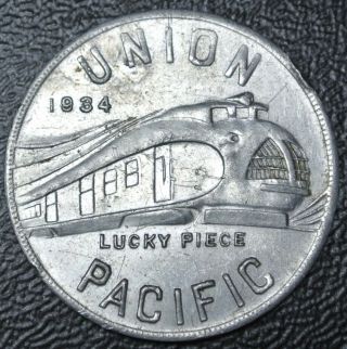 1934 Chicago’s World Fair Token - Union Pacific Lucky Piece - Aluminum By Pullman