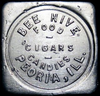 Peoria Illinois Good For Token Bee Hive Cigars Candy Not On Tc Unlisted Merchant