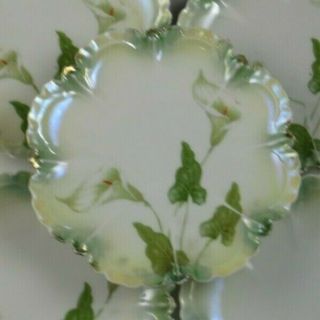 5 Salad/bread Butter Plates - Cala Lily Flowers - Unmarkerd