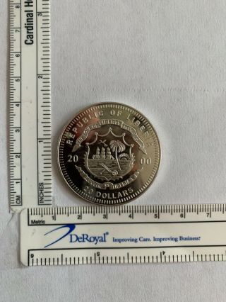 Liberia President Ronald W.  Reagan $20 Silver Proof 2000 2