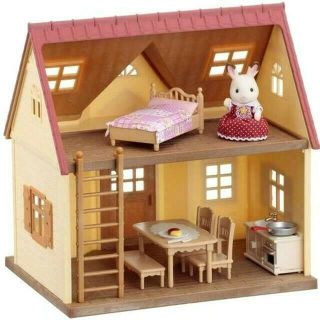 Sylvanian Families Cosy Cottage With Furniture And Figure Immaculate