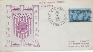 Usa :1946 Operation Crossroads,  Atomic Bomb Test,  Bikini Atoll - Uss Saint Croix