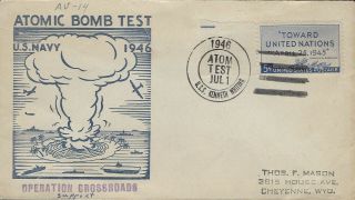 Usa : 1946 Operation Crossroads,  Atomic Bomb Test,  Bikini Atoll - Uss Moctob