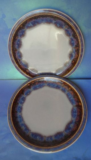 Vintage Denmark Copenhagen Porcelain B&g Bing Grondahl Stoneware 2psc.  Plates