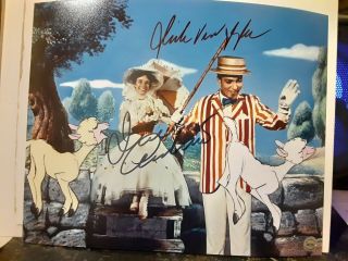 Julie Andrews & Dick Van Dyke Mary Poppins Autograph 8x10 W/coa