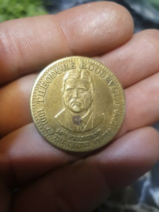 Theodore Roosevelt 26th President Of Us 1901 - 1909 / Commemorative Medallion Coin