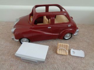 Sylvanian Families Red Car With Pull Out Picnic Table Food Tray Child Seat