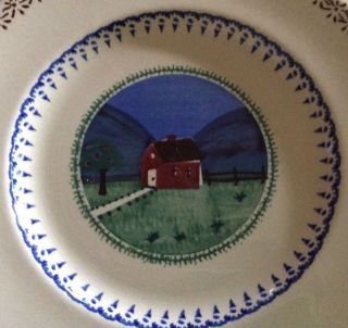 Nicholas Mosse Pottery Ireland Red Farmhouse Plate 8 1/2” Diameter