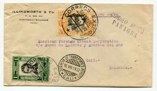 Ecuador 1932 Panagra Airmail - Scadta - Attractive Franking Cover To Colombia