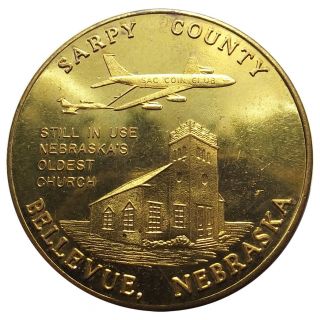 1967 Nebraska Centennial Medal - 34mm - Sarpy County / Bellevue Rev - Token 2