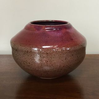 Vintage Studio Art Pottery Glazed Stoneware Vase Bowl Signed Sage Taos Nm