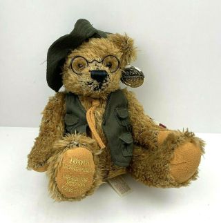100th Anniversary Teddy Bear Thedore Roosevelt Collectors Edition 10” Long Euc