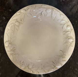 Williams - Sonoma Tuscan Olive 12.  5” Large White Ceramic Salad/pasta Serving Bowl