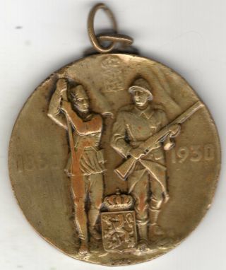 1930 Belgium Medal For The 100 Year Anniversary Of Independence,  By Huguenin