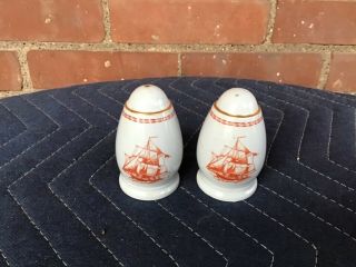 Spode Trade Winds Red Salt And Pepper