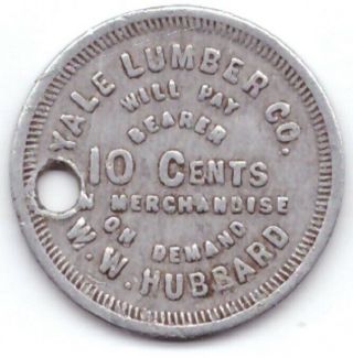 Yale Lumber Co 10 Scrip Token Yale Kentucky Ky Bath County Owingsville Timber M