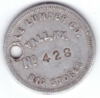 Yale Lumber Co 10 Scrip Token Yale Kentucky KY Bath County Owingsville Timber M 2