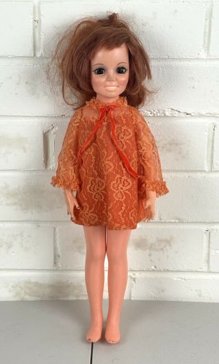 Vintage 1968 Ideal Toys Chrissy Doll W.  Growing Red Hair - 45cm High (18”)