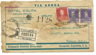 Aeroposta Argentina Early Flight - Comodoro Rivadavia - Registered Nov 23,  1929