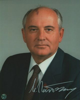 Mikhail Gorbachev,  Famous Russian President Signed 8x10 Photo With