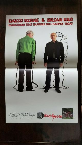 David Byrne & Brian Eno 2008 Autographed (byrne Only) 11 " X 17 " Poster