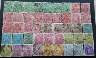 British South Africa Company / Rhodesia Selection Of 45 Stamps Postmarks Colours