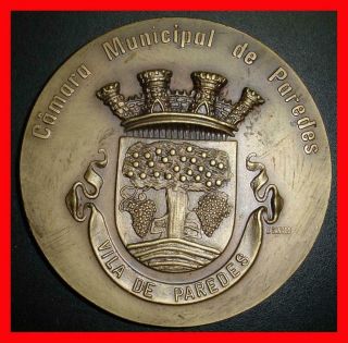 Coat Of Arms/ Town Hall/ City Of Paredes - Portugal/ Bronze Medal By A.  Santos