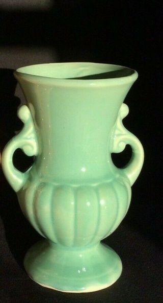McCoy Vase Mid Century Modern Green Vintage Made in USA 2