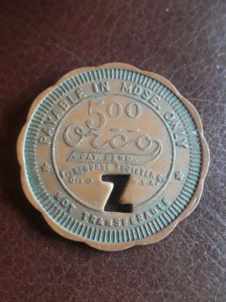 Coal Scrip Token The Gauley Mountain Coal Co.  Fayette Co.  Ansted W.  V.  A $5.  00 2